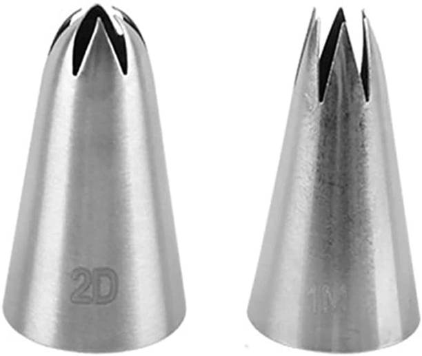 Bake world 2D,1M IIcing Nozzle Stainless Steel Star Icing Nozzle