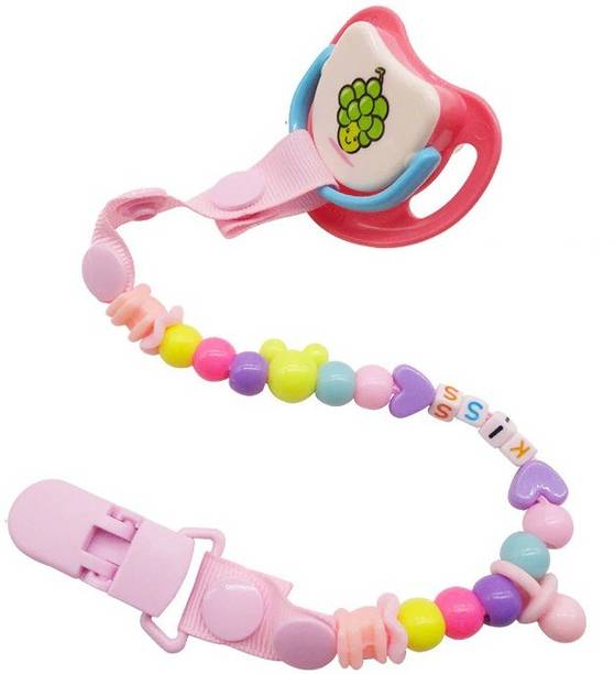 Justlist Baby soother with chain 1Pcs Baby Pacifier Clips Children For Baby Present Baby Clip Nipple Clips Newborn Dummy Holder For Teethers (pack of 1) Soother