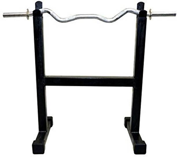 SX FITNESS Heavy Duty Biceps Rod Stand for Biceps and Triceps Exercises Made of 2X2 Weight Lifting Bar
