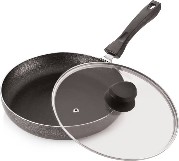 iVBOX ® Pro 240cm Non-Stick Cookware Frying Pan With Outer Hard-Stone Coating Fry Pan 24 cm diameter with Lid 1.5 L capacity