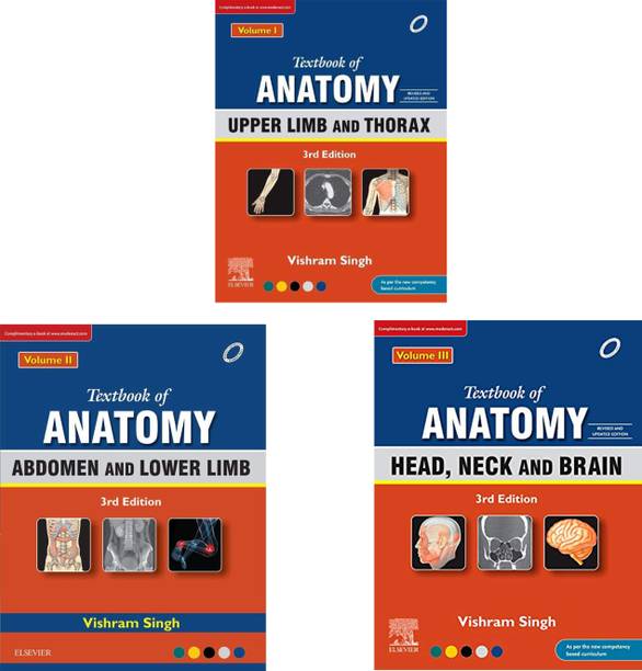 Textbook Of Anatomy: Upper Limb And Thorax, Vol 1 + Abdomen And Lower Limb, Vol 2 + Head, Neck And Brain, Vol 3
