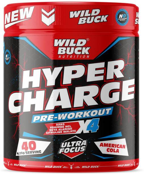 WILD BUCK Hyper Charge Pre-Workout For Explosive Muscle Pump ,Strength Both For Men & Women Sports Drink