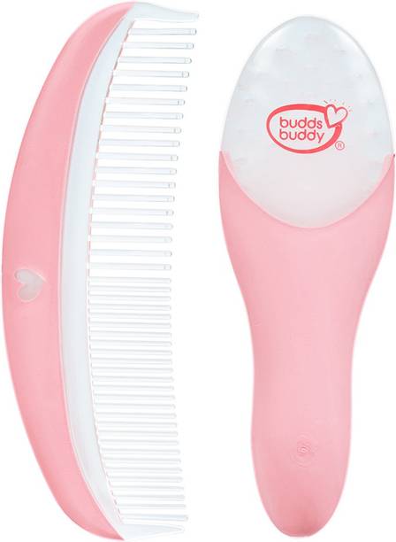 Buddsbuddy BPA Free Rex New Born Baby Brush & Comb Set for infants, Pink, BB5035