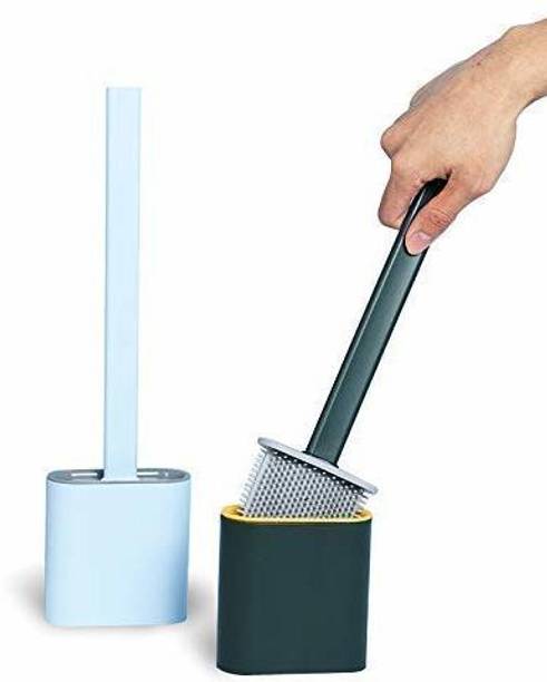 JOYESTA Silicon Toilet Brush with Slim Holder Anti-drip...