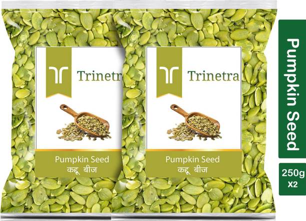 Trinetra Best Quality Raw Pumpkin Seeds-250gm (Pack Of 2) Pumpkin Seeds