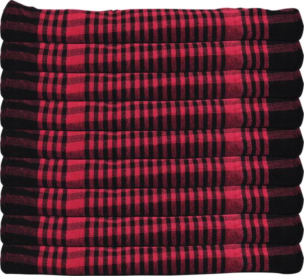 GOWRI TEX Kitchen Towel /dining towel/napkin/Manan kitchen/kitchen Waste Cloth Napkins Pack Of 9 black,red Cloth Napkins