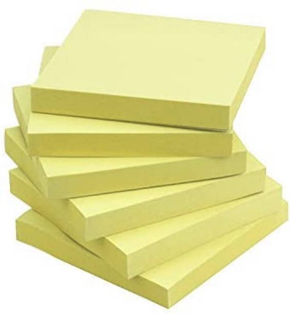 officekart Vibrant Yellow Colour (Pack of 6, 600 Sticky Notes) 100 Sheets VIBRANT YELLOW REGULAR STICKY NOTES, 1 Colors