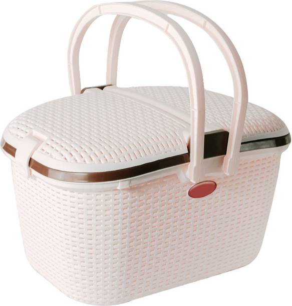 गलूफ Multi Utility Picnic Basket/Cloth Storage/Shopping Basket/Toy Storage स्टोरेज बास्केट