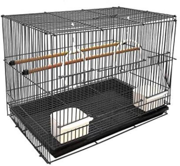 KAPOOR PETS 2 FT Bird Cage Best for Lovebird/Pet, Parrot, Parakeet, Budgie, Cockatiel Cage Hammock Large Bird Cage (Size: 23.5" Long, 16.5" Wide and 16" Height) Color May Vary (24 inch) Bird House