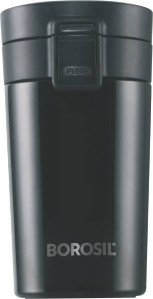 Borosil Coffeemate Vacuum Insulated Travel Coffee Mug with Lid, 8 hrs Hot n 14 hrs Cold, 300 ml