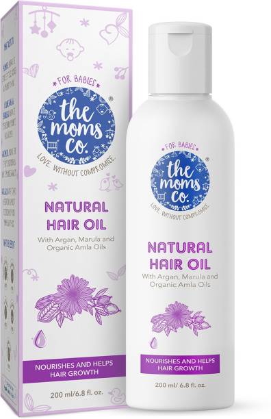 The Moms Co. Natural Baby Hair Oil with Argan, Avacado & Amla Oils | Nourishes & Hair Growth Hair Oil