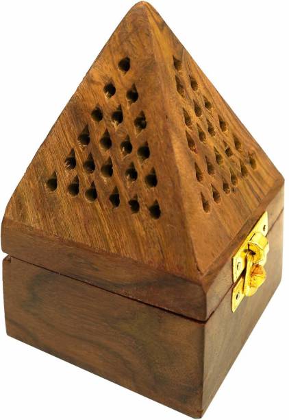 ADA Handicraft Sheesham Wooden Incense Box Holder|Dhoop Stand Ash Catcher|Handmade Fragrance Wooden Incense Holder