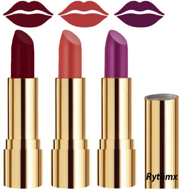 RYTHMX Smooth Creme Matte Lipstick for Girls Bold Colors in Just One Swipe Code no-848