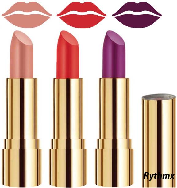 RYTHMX Soft Creme Matte Lip Colors Collection Combo Set of 3 Pcs Code no-1549
