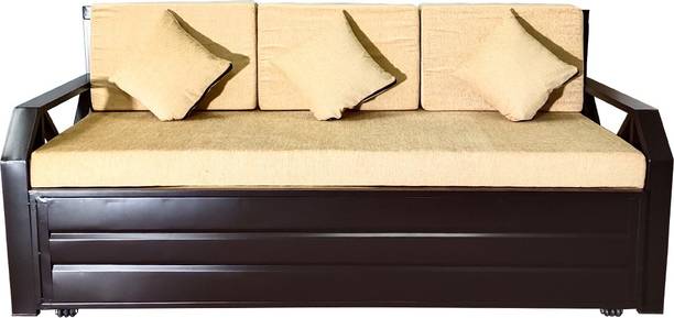 ROYAL METAL FURNITURE King Size 3 Seater Double Metal Pull Out Sofa Cum Bed