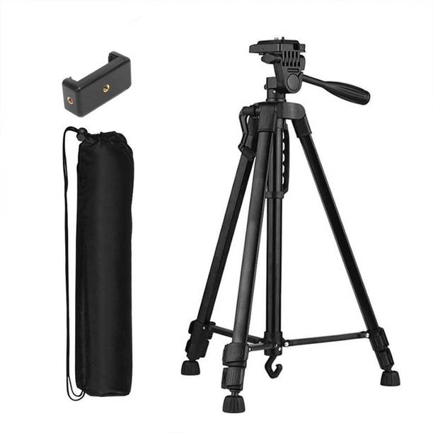 Tygot 3366 Aluminum Tripod (55-Inch), Universal Lightweight Tripod with Mobile Phone Holder Mount & Carry Bag for All Smart Phones, Gopro, Cameras Tripod