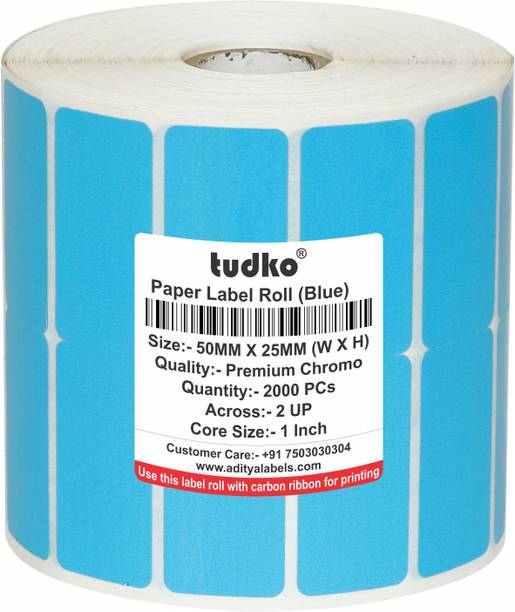 tudko 50 mm X 25 mm Chromo Self Adhesive Paper Label