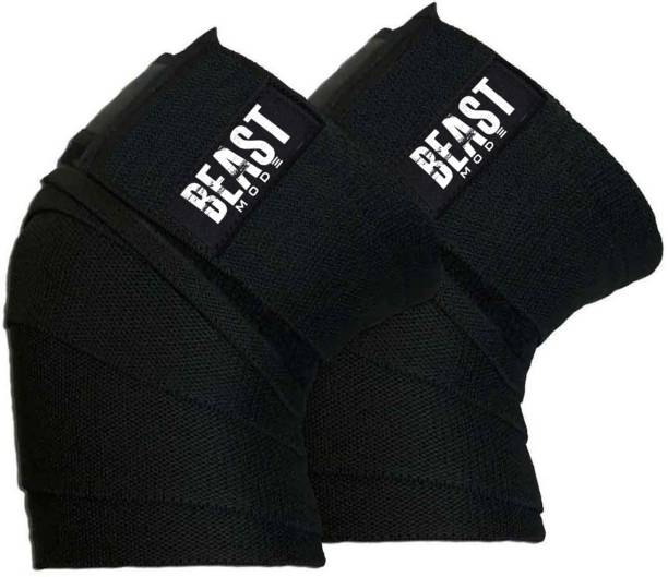STEIGEN FITNESS Beast Mode Knee Wraps, Knee Support For Gym Squats - Heavy 78 Inch's, Knee Straps Knee Support