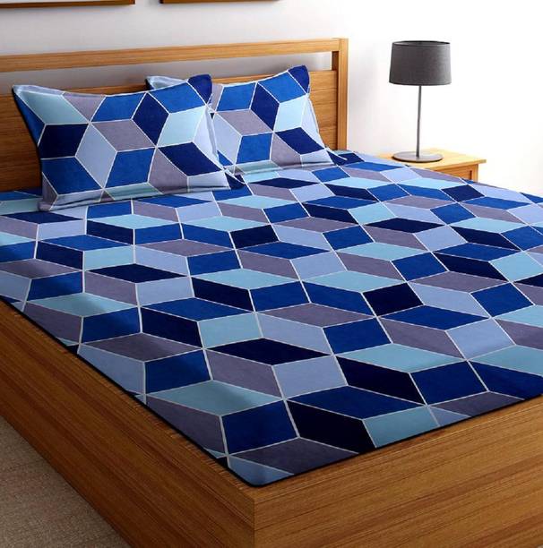 VAS COLLECTIONS Cotton Double Flat 160 TC Printed 1 Bedsheet with