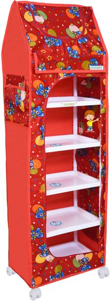 FLIPZON Baby 6 Shelve Unbreakable Material PVC Collapsible Wardrobe