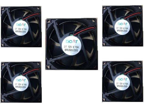 Doat 5-Pic 12V DC Fan 80X80X25MM Cabinet 3-Inch Square Cooling fan Cooling Fan Cabinet Cooler