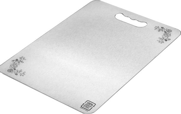 SEASPIRIT Chopping Board Set for Kitchen - Cutting Board Ideal for Cutting | Chopping | Slicing | Kneading | Mincing of Vegetables | Fruits | Meat | Dough, Stainless Steel Stainless Steel Cutting Board