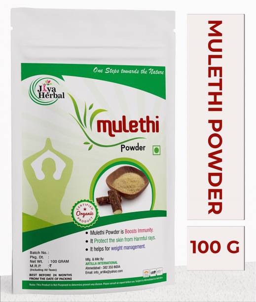 Jiya Herbal Herbal 100% Natural Pure Mulethi (Licorice ) Powder For Fackpack and Hair Naturally