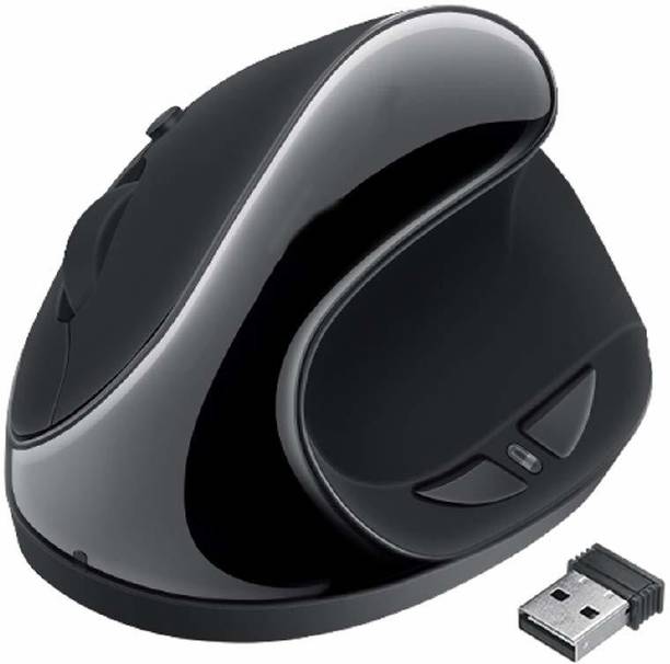 microware Wireless Mouse 2.4G Ergonomics Vertical Optical Mouse with Nano Receiver 4 Adjustable DPI 800/ 1200/ 1600/2400 Rechargeable 6 Buttons for Computer Notebook PC Laptop Mac-b00k (White) Wireless Optical  Gaming Mouse  with Bluetooth