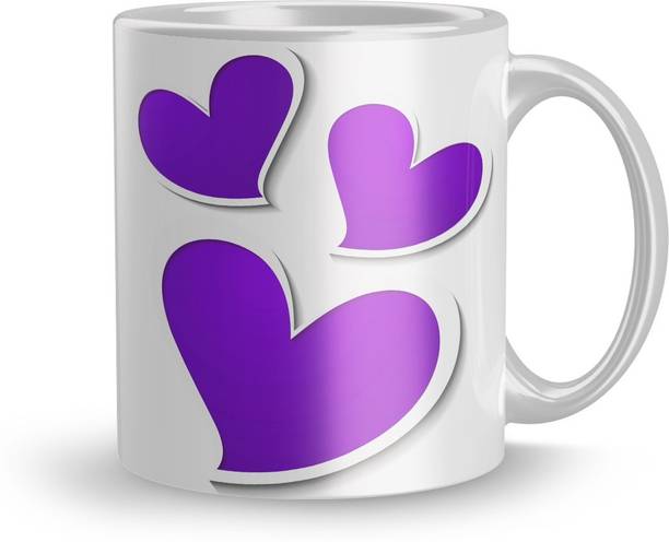 New Fashion Style Beautiful Happy Kiss Day Gift 320Ml Multicolor (1561 ) Ceramic Coffee Mug