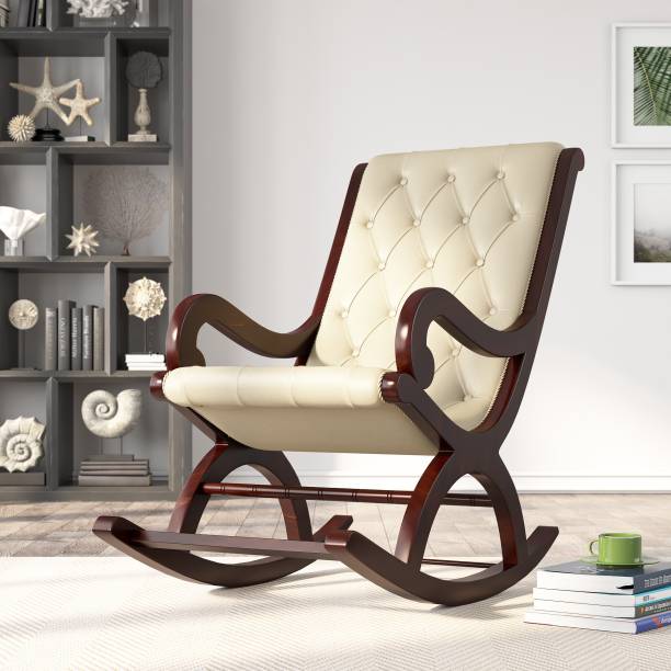 House of Pataudi Rosewood (Sheesham) Rocking Chair For Living Room / Garden - Rosewood Finishing for adults/Grand parents Solid Wood 1 Seater Rocking Chairs