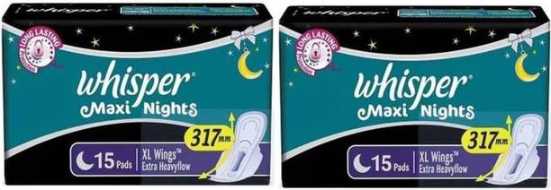 Whisper Maxi Nights XL 15+15 Sanitary Pad Sanitary Pad