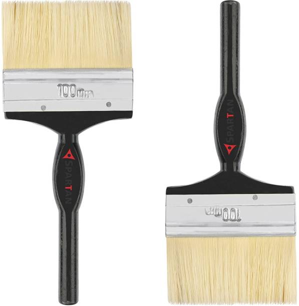 Spartan Paint Brush set of 2 ( 100 MM) Mnspro Natural Wall Paint Brush