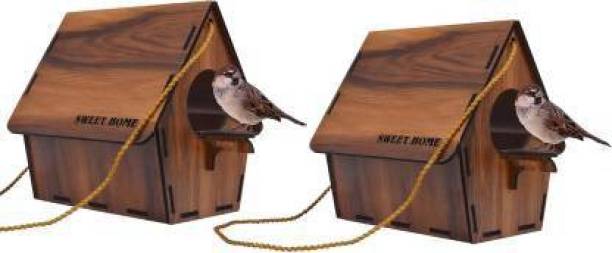 Zooglu Bird House or Bird Nest Box 2 Piece Bird House (Pack Of 2) Bird House