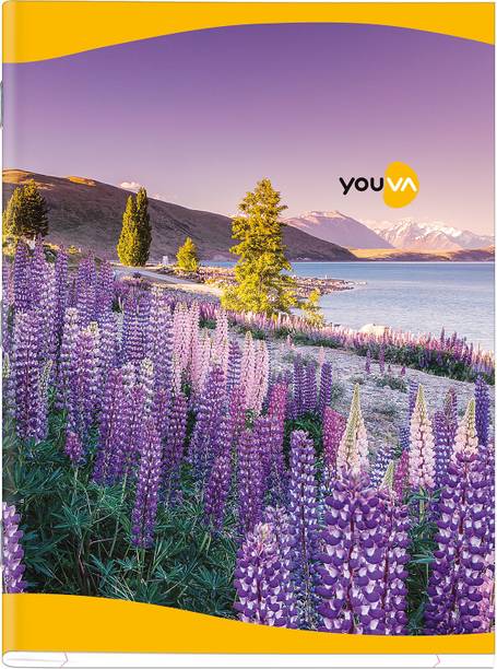 NAVNEET Youva Soft Bound 18x24 cm Single Line High Quality Regular Notebook Ruled 172 Pages Multicolor, Pack of 6