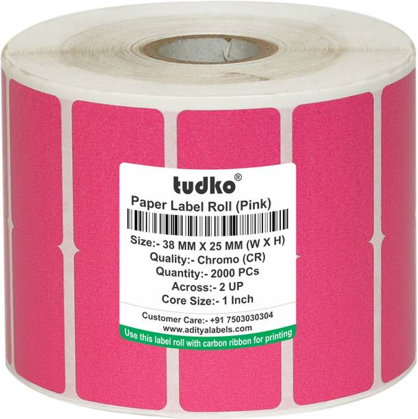 tudko 38 mm X 25 mm Chromo Self Adhesive Paper Label