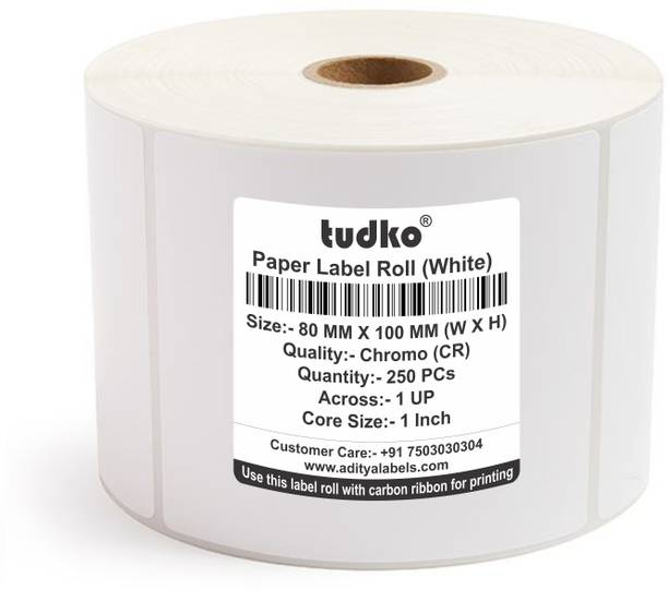 tudko 80 mm X 100 mm Chromo Self Adhesive Paper Label
