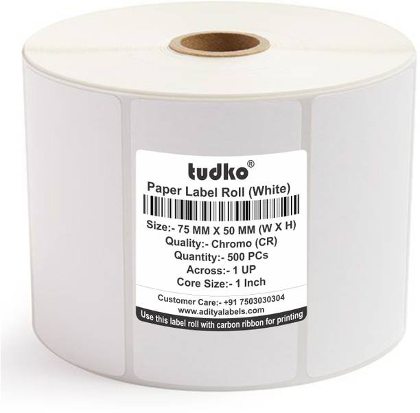 tudko 75 mm X 50 mm Chromo Self Adhesive Paper Label