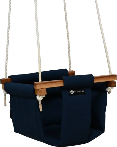 Shopoflux swing for kids | jhula swing baby Wooden, Polyester Small Swing
