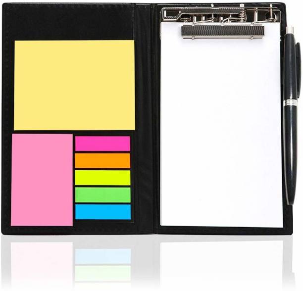 DALUCI Memo Note Pad / Memo Note Book With Sticky Notes & Clip Holder In Diary Style A5 Memo Pad 50 Pages