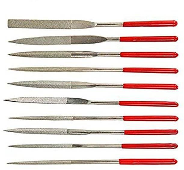DIY Diamond Needle File Set Steel Strength Alloy Hardened Steel Needle Files for Metal Glass Rotary Tool