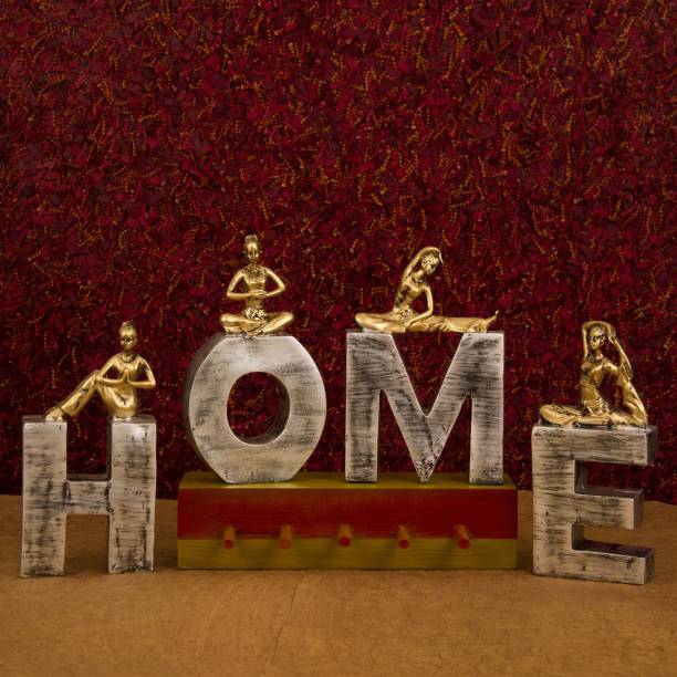 TIED RIBBONS Decorative Showpiece Home Sign Symbol With Attach Yoga Lady Decorative Showpiece  -  22.5 cm
