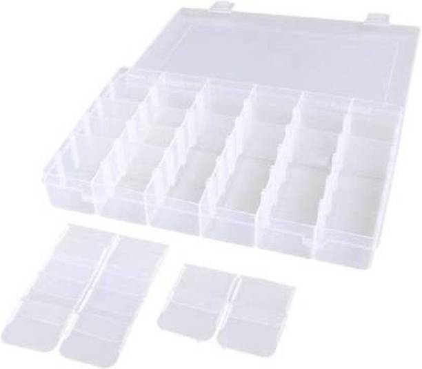 Amafhh Plastic Jewelry Grid Organizer Box with Imitation Adjustable Dividers 36 Grid Boxes for Travel, Home, Women (Transparent), 36 Compartment Grid Removable Dividers Storage Box Jewelry Box, Beads Box, Earrings Box, Sundries Storage, Bracelet Box, Hair Clips Box Jewelry Box, 36 Grids Clear Plastic Storage Box Vanity Box