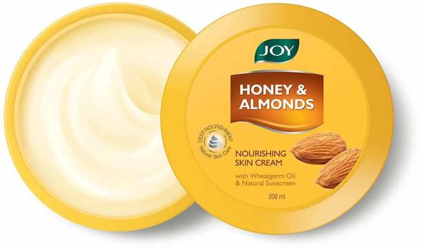 Joy Honey & Almonds Nourishing Skin Cream with Wheatgerm Oil Ingredient and Natural Sunscreen for All Skin Type