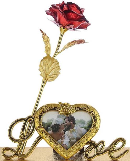 black paper Artificial Flower, Photoframe Gift Set