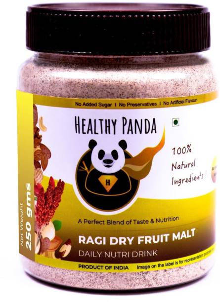 HEALTHY PANDA Organic Ragi Dry fruit Malt / Health Mix or Sprouted Finger Millet Drink- 250 Gram Nutrition Drink