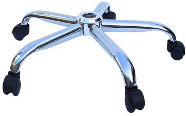 RAJCHEIF evolving Chair Steel Chrome (Spider) Base with Twin Caster Braking and Locking Furniture Caster