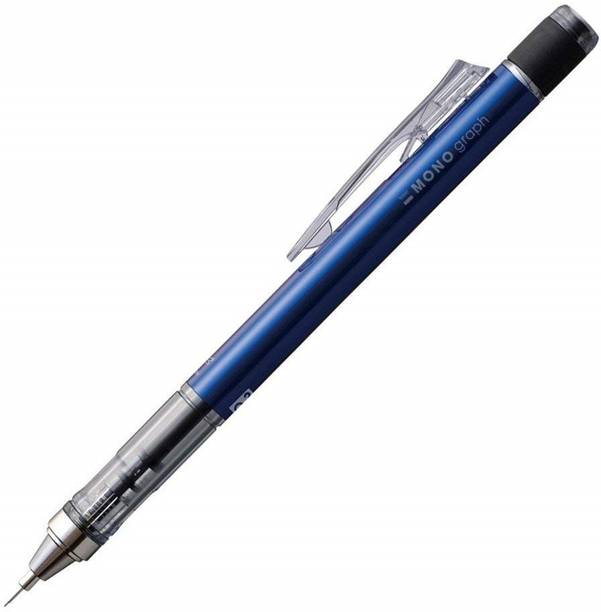 Tombow Mono Graph 0.5 mm Lead, Eraser and Shaker Blue Mechanical Pencil