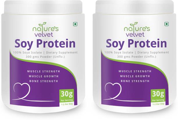 Natures Velvet Lifecare Soy Protein, Vegetarian and Natural, 300 gms - Pack of 2 प्लांट-बेस्ड प्रोटीन