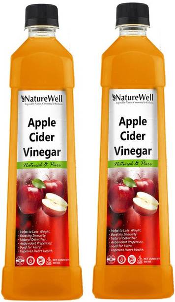 Naturewell Apple Cider Vinegar with Mother Vinegar For weight loss Pack Of 2 (RE) Vinegar