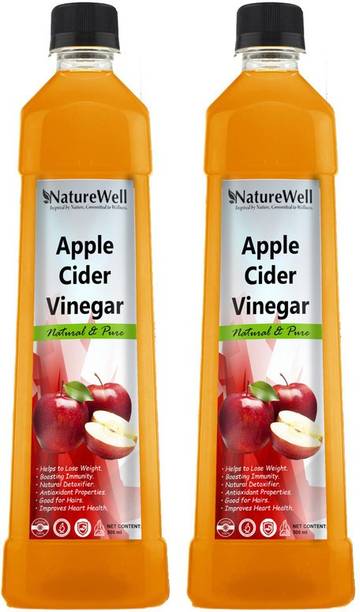 Naturewell Raw Apple Cider Vinegar with Mother for Weight Loss Vinegar Pack Of 2 (REGE) Ultra Vinegar